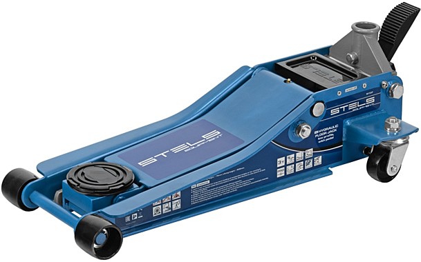 Домкрат гидравлический подкатной 3т Quick Lift, 75-505мм проф, с педалью //Stels 51137