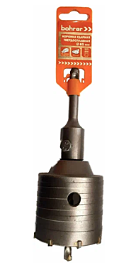 Коронка по бетону BOHRER SDS+ 65мм твердосплавная ударная в сборе 30965000
