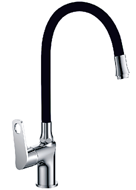 Смеситель для кухни OUTE Т30293В-2 боковая ручка, черный