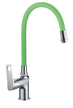 Смеситель для кухни OUTE Т30293В-7 боковая ручка, зеленый