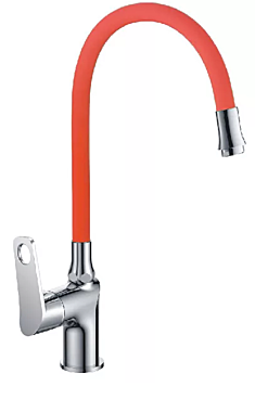 Смеситель для кухни OUTE Т30293В-8 боковая ручка, красный