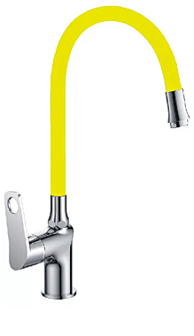 Смеситель для кухни OUTE Т30293В-9 боковая ручка, желтый