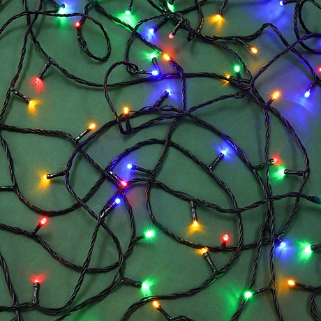 BY Гирлянда эл. вьюн улич, 20м, 160LED, мульти, 8 реж, ПВХ зел, коннект, IP54, 220В (24В)