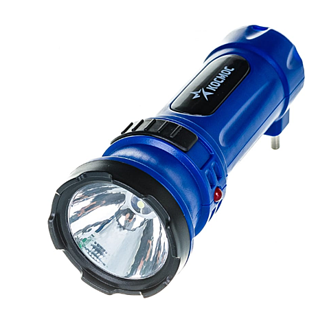 Фонарь КОСМОС 0,5Вт светодиод.аккум.КОСАсс102LED 2 режима прямая зарядка 407408