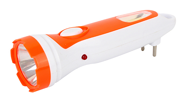 Фонарь Ultraflash 3860 аккум 220В бел/оранж 1+СОВ LED 2 реж 14249 1381702