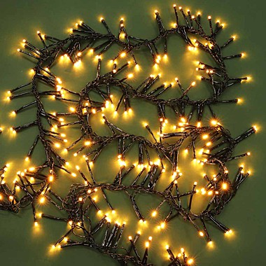 СНОУ БУМ Гирлянда электр. мишура 288LED, 3м, шампань, 8 реж, ПВХ.провод, 220В