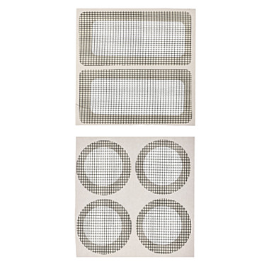 VETTA Заплатка для ремонта москитной сетки, 4х8,3см х 4шт / d4см х 8шт, стекловолокно