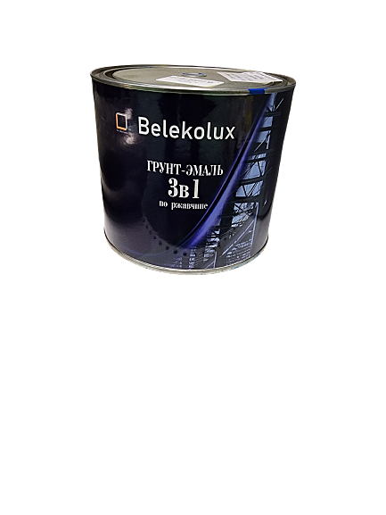 Грунт-эмаль по ржавчине BelEkoLux 3в1 зеленый 2,7кг 