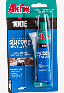 Силикон Akfix Е100 в тубах 50мл. прозрачн
