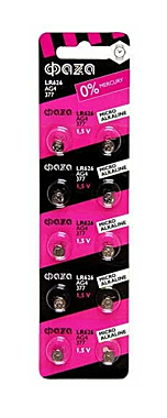 Батарейка ФАZA LR626/AG4 BL-10 таблетка часов.5002555