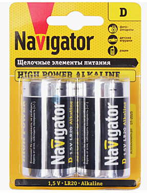 Батарейка Navigator NBT-NE-LR20-BP2 94755