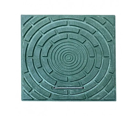 Люк квадратный мини с ручкой 330х330 (ДВ330 В95 ) ЗЕЛЕНЫЙ 57715