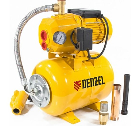 Насосная станция DENZEL PSD800С эжекторная 800Вт 2400л/ч ресивер 24л всасыв.20м // Denzel 97212