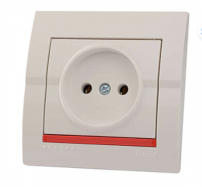 Розетка Lezard DERIY б/з керамика белый 702-0202-121