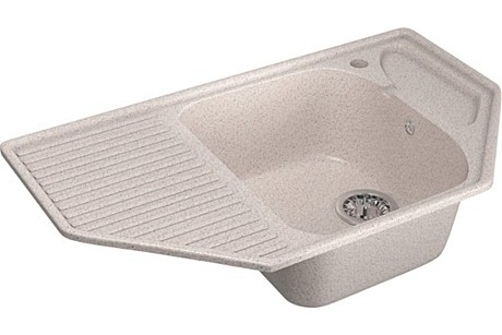 Мойка ML-GM24 угловая с крылом песочная (302) 490х780х170мм 525192