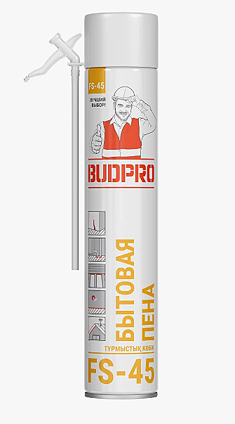 Пена монтажная BUDPRO FP-45 370мл. бытовая