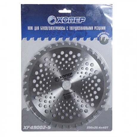 Нож для бензотриммера Хопер XF49002-V 230x25.4x40T (кружочки)