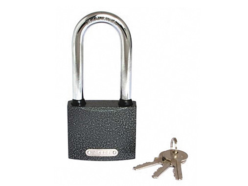 Замок навесн. чугун 3 кл цилин.мех автомат лич-ка латунь 38х95х17мм удл.дуж.6мм РемоКоллор 70-0-939