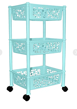 Этажерка пластик 3 секции ПРИМА BQ2828 в ассортименте