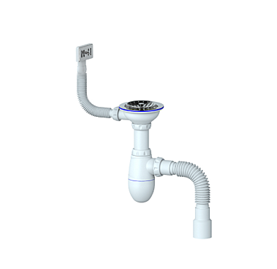 Сифон UNICORN В425 с прямоуг.переливом 3 1/2