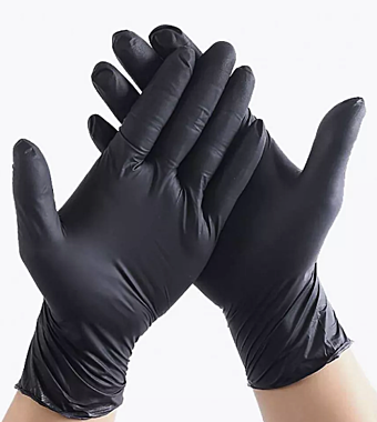 Перчатки нитриловые MediOk р-р L черные (100шт/50пар в упаковке)