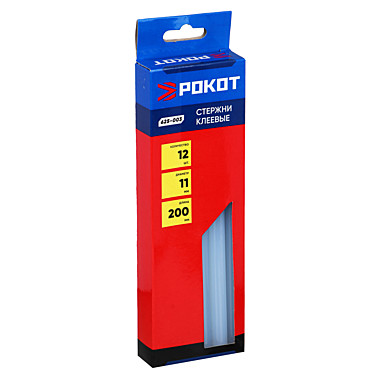 РОКОТ Стержни клеевые 12шт 11x200мм 625-003