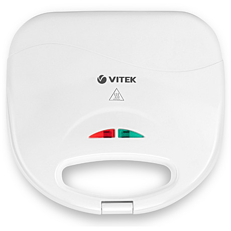 Сэндвичница эл. VITEK VT-1598, 750 Вт., антипригарное покрытие, термостат, гриль, белый