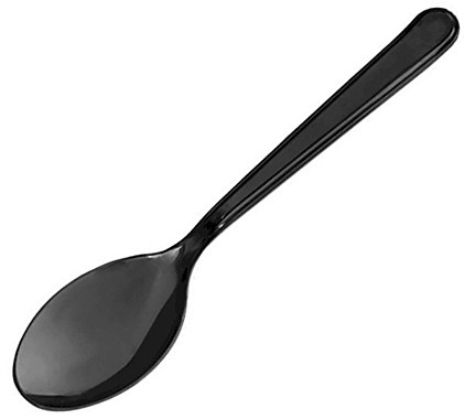 Упаковка ложек столовых 180мм ПС черная Премиум 50шт 
