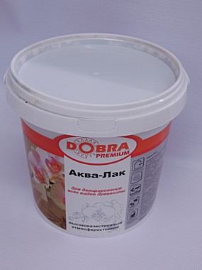 Аква-лак ТМ DOBRA PREMIUM 1л (0,9кг) ведро 