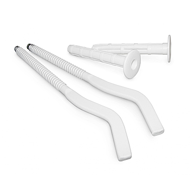 Кронштейн для алюминевых батарей белый 220мм с дюбелем 7661138