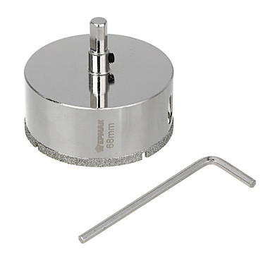 ЕРМАК Коронка алмазная с центрирующим сверлом d 68 мм по керамике и стеклу, Р45, трехгр хвостовик