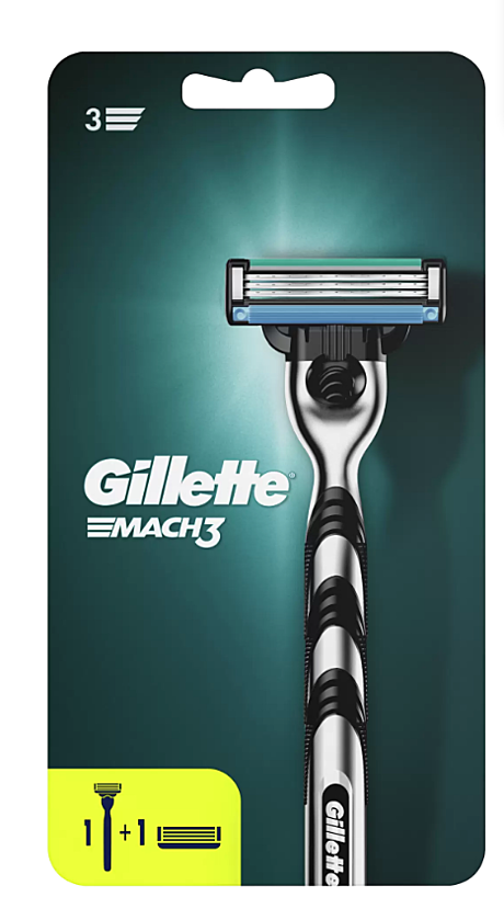 GILLETTE MACH3 бритва с 2 сменными кассетами