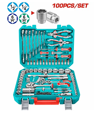 Набор ручного инструмента 100 предметов TOTAL THKTНР21006