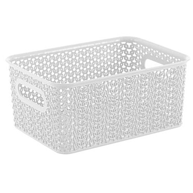 Корзинка 3,0л 235х173х105мм Вязь белый 531006 