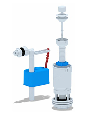 Арматура для бачка АНИпласт WC4050 бок.подводка шток пластик эконом 521905