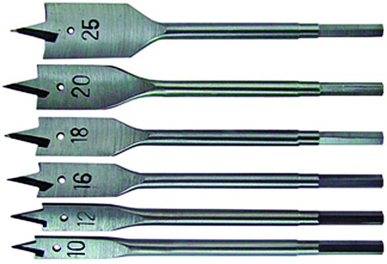 Набор сверл по дереву перьевых 6шт (10,12,16,18,20,25мм) 35-1-108