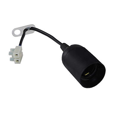 Патрон термостойкий пластик Е27 подвесной с клеммн колодкой 4А 250В черный, 1352(G-1352)