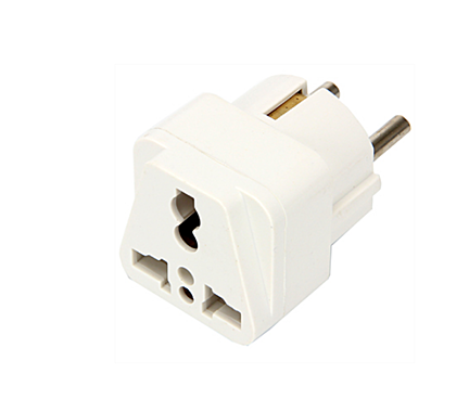 Европереходник 10-16А  250В ABS белый 907-067 