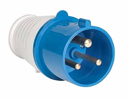 Вилка электрическая кабельная EKF 16А 2Р+Е 220В IP44 (013) ps-013-16-220