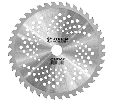 Нож для бензотриммера Хопер XF49002-VII 230x25.4x40T (кружочки)