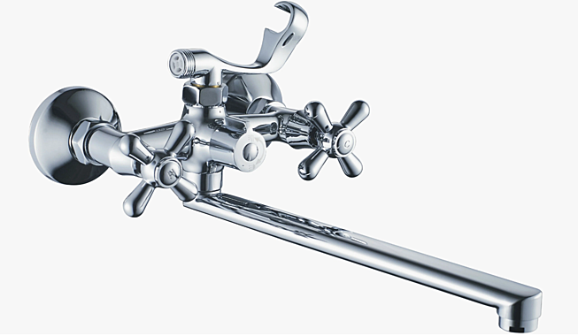 Смеситель для ванны CRON CN-2225 длинный излив , хром