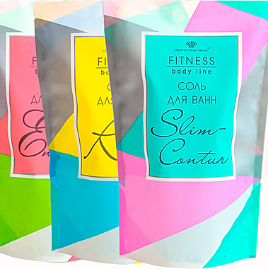 Соль для ванн FITNESS в ассортименте 1000г (дой пак) ПР-4803