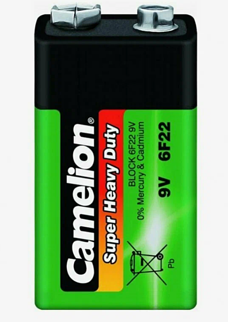 Батарейка CAMELION HEAVY DUTY Green 6F22 крона 