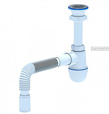 Сифон Ани 1 1/2/40 с гибкой трубой 40*50 С0110 503427