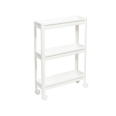 Этажерка на колесах Violet Vikea 3-х ярусная 530x175x1025мм пластик белая