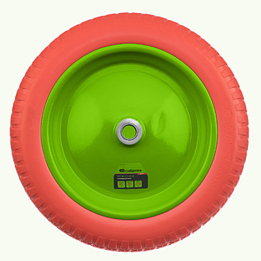 Колесо для тачки полиуретан 3,00-8 длина оси 80мм подшипник 20мм Сибртех 689795