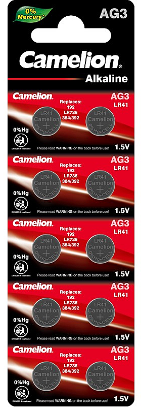 Батарейка Camelion AG3 (G3 / G03 / LR736 / LR41 / 925A / 192 / 392A) BL10