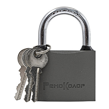 Замок навесн. чугун полимер.покрытие 3 кл цил.мех-м автомат 50х54х15мм дуж.6мм РемоКоллор 70-0-985