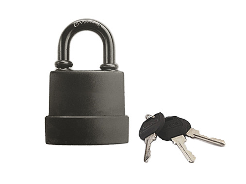 Замок навесн. влагост,чугун в ПВХ, 3 ключа цил.мех-м автомат 45х56х25мм дуж.6мм РемоКоллор 70-0-993