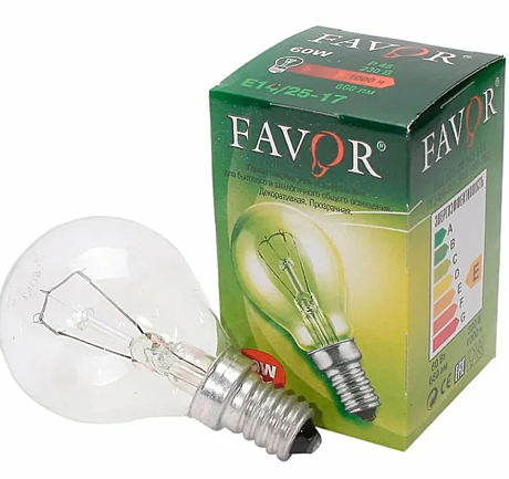 Лампа FAVOR  40W Е14 CL шарик 8109021